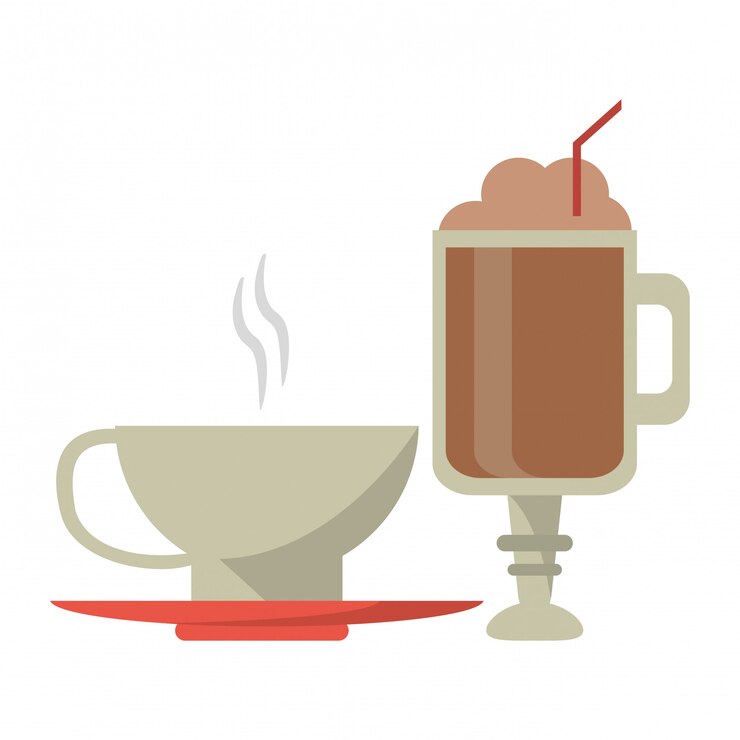 Vector concepto de bebidas de café