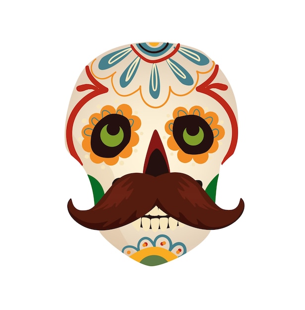 Vector concepto bienvenido a la máscara de carnaval de méxico esta ilustración representa una colorida máscara de carnaval