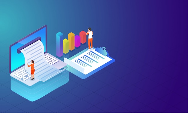 Vector concepto de big data analysis.