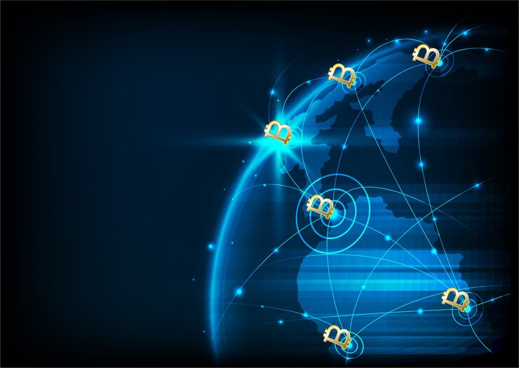 Vector concepto de bitcoin