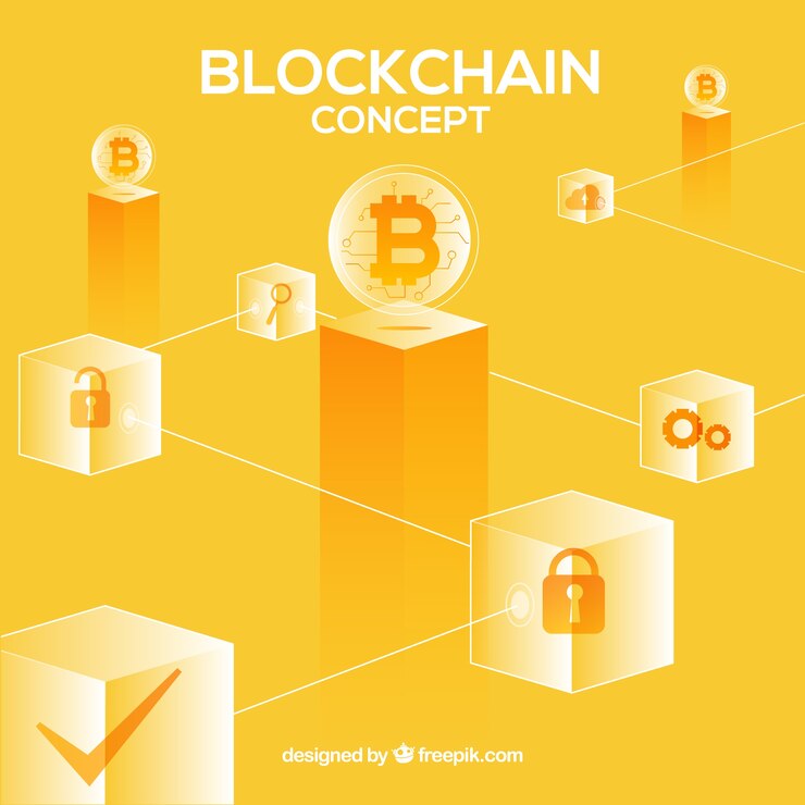 Vector concepto de blockchain