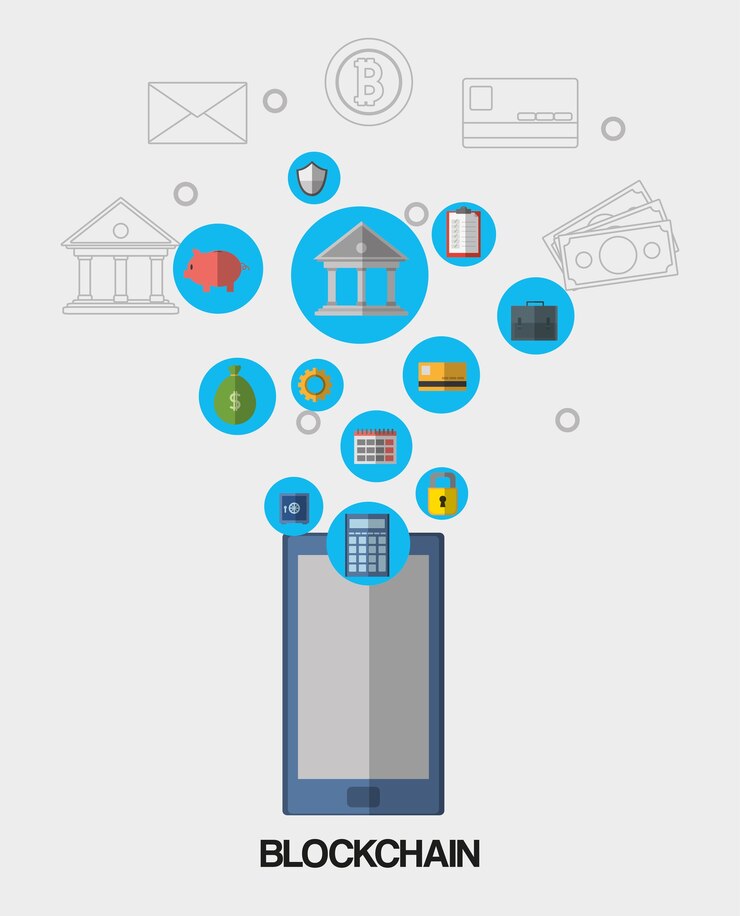 Vector concepto de blockchain