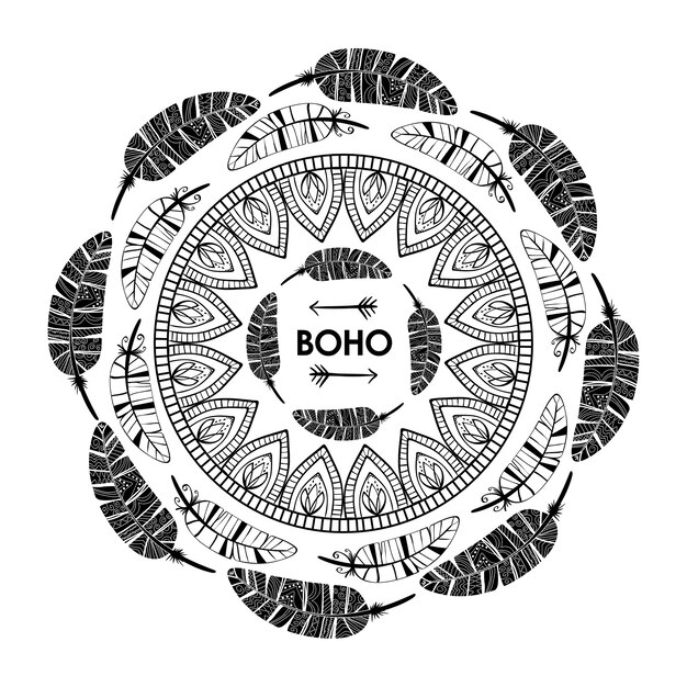 Concepto Bohemio con diseño de icono