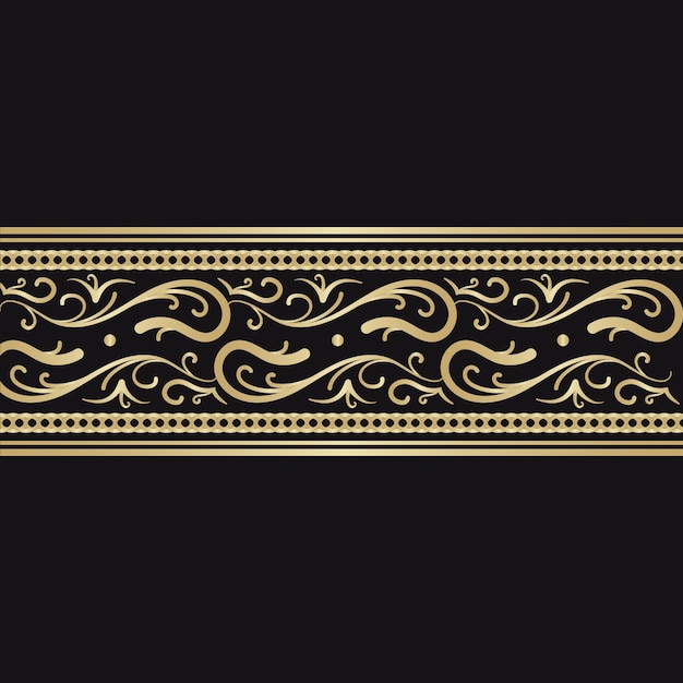 Concepto de borde dorado ornamental