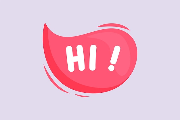 El concepto de burbujas de habla de moda Ilustración vectorial plana de colores aislada