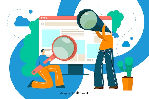 Concepto de busqueda para landing page