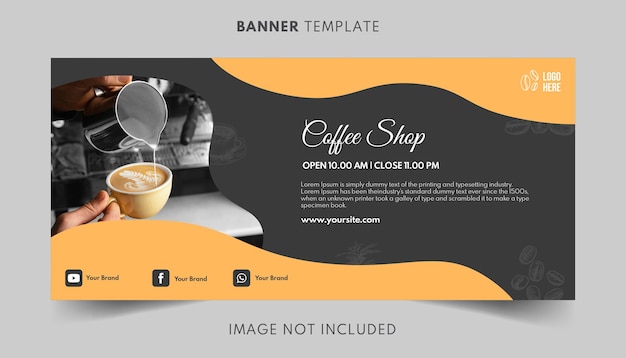 Vector concepto de café de plantilla de banner