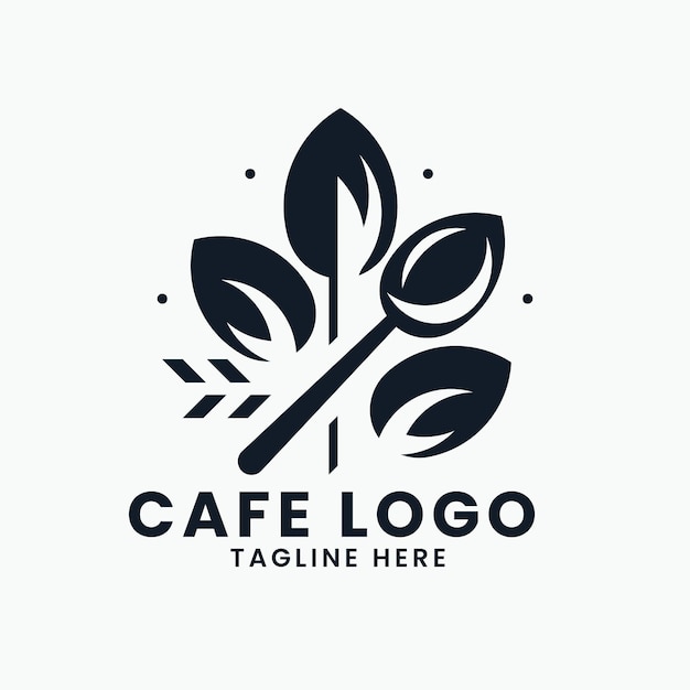 concepto de café restaurante símbolo de comida vector de diseño de logotipo