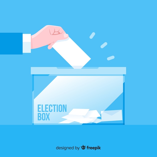 Vector concepto de caja de elección