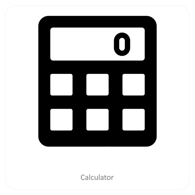 El concepto de calculadora y icono de contabilidad