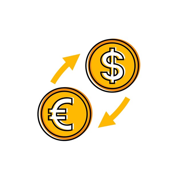Concepto de cambio de divisas