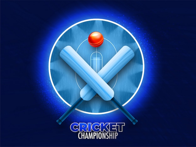 Vector concepto de campeonato de cricket.