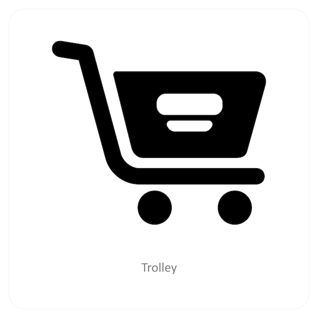 Concepto de carrito e icono de compras