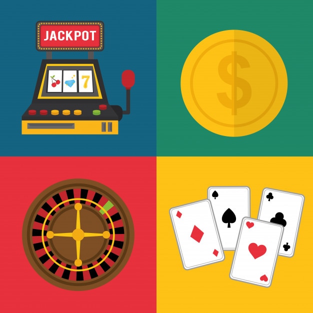Concepto de Casino con diseño de icono de elemento de Las Vegas