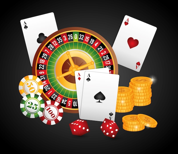 Concepto de Casino con diseño de icono de Las Vegas