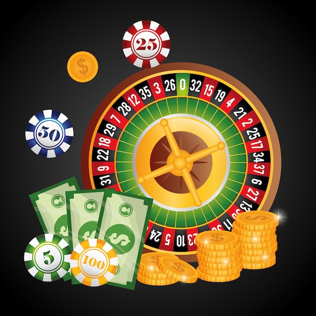 Concepto de Casino con diseño de icono de Las Vegas