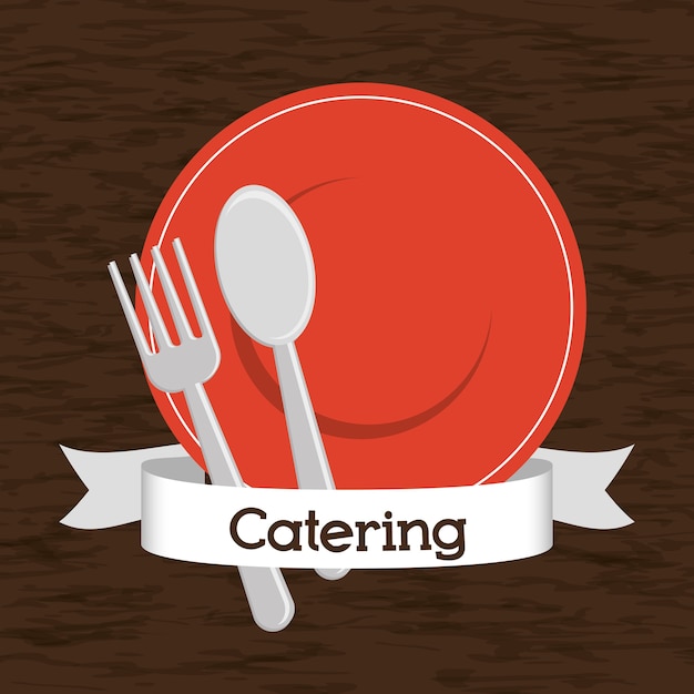 Vector concepto de catering con diseño de icono