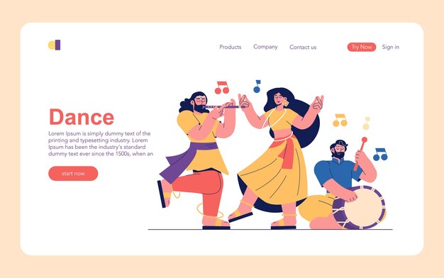 Concepto de celebración de Diwali personas alegres realizando danza tradicional india y música para el