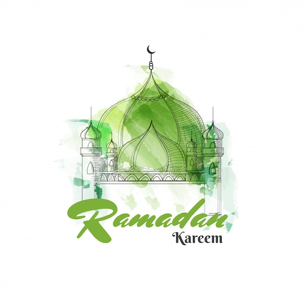 Concepto de celebración del festival de Ramadan Kareem