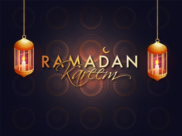 Concepto de celebración del mes sagrado del Ramadán Kareem
