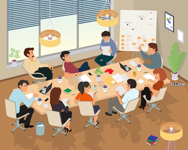 Concepto del centro de coworking.