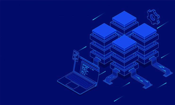 Vector concepto de centro de datos.