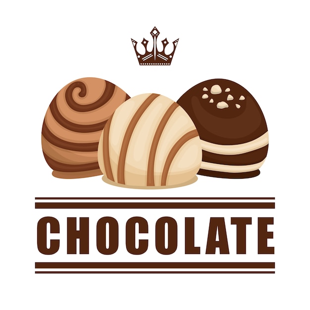 Concepto de chocolate con diseño de icono