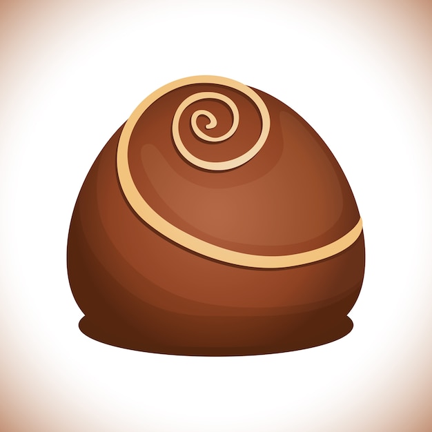 Concepto de chocolate con diseño de icono