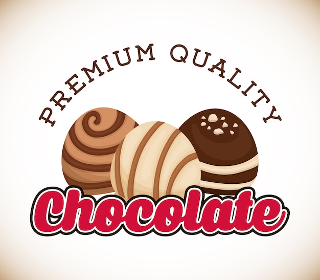 Concepto de chocolate con diseño de icono