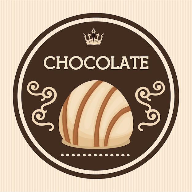 Concepto de chocolate con diseño de icono