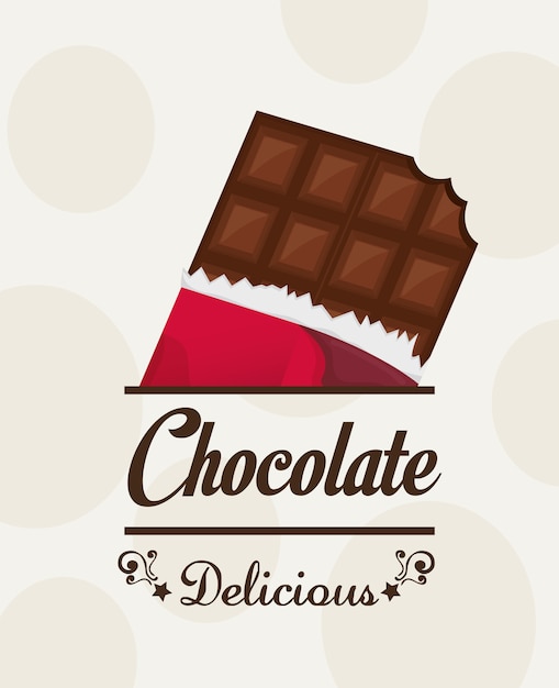 Vector concepto de chocolate con diseño de icono