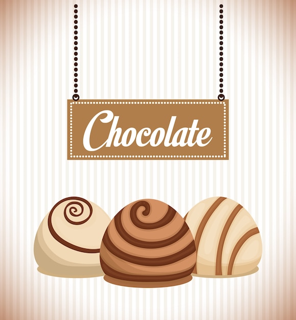 Concepto de chocolate con diseño de icono