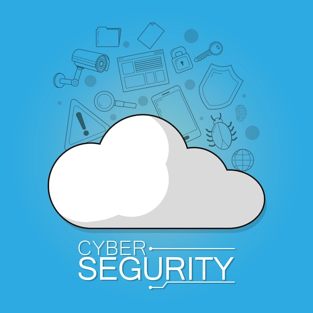 Concepto de ciberseguridad y computación en la nube