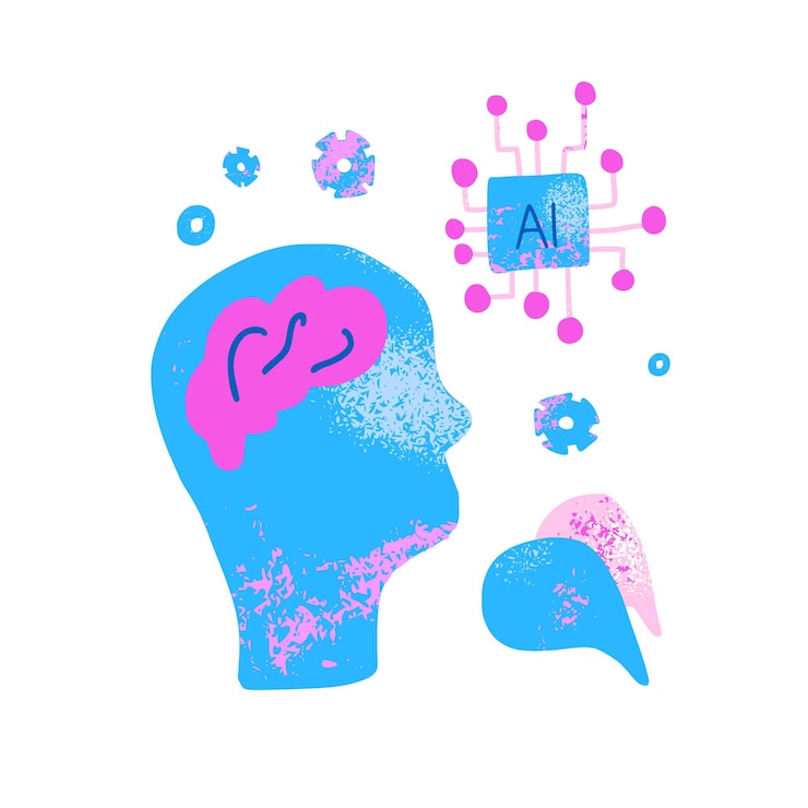 Vector concepto de ciencia cognitiva conjunto de elementos vectoriales