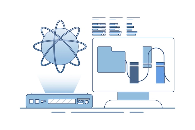 concepto de ciencia de datos o tecnología de almacenamiento de datos en línea o análisis web automático