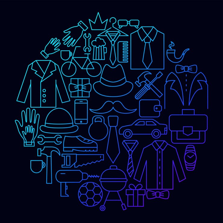 Vector concepto de círculo de icono de día de padre
