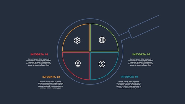 Concepto clave para infografía con opciones de 3 pasos partes o procesos Visualización de datos comerciales