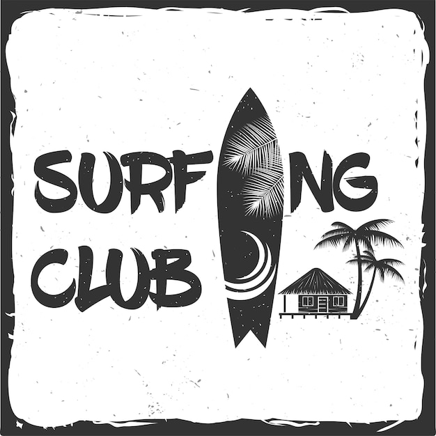 concepto de club de surf