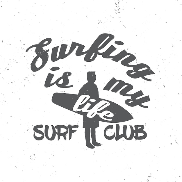 concepto de club de surf