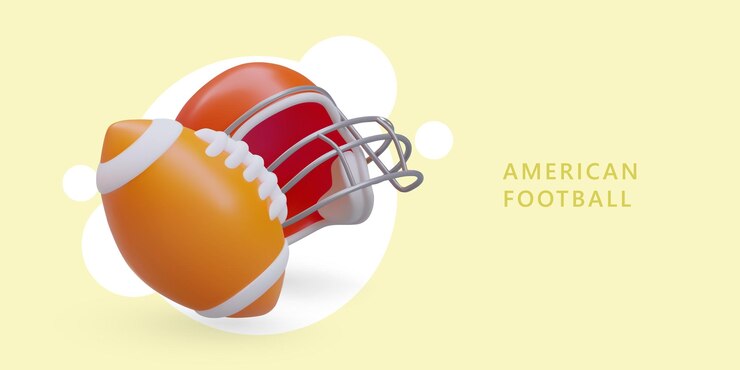 Vector concepto de color de fútbol americano de rugby con accesorios de portero