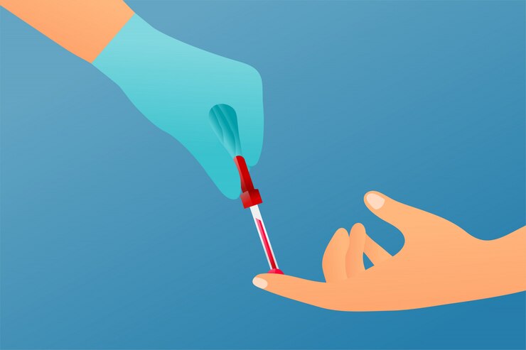 Vector concepto colorido de análisis de sangre