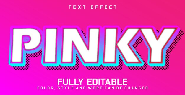 Concepto colorido de efecto de estilo editable pinky