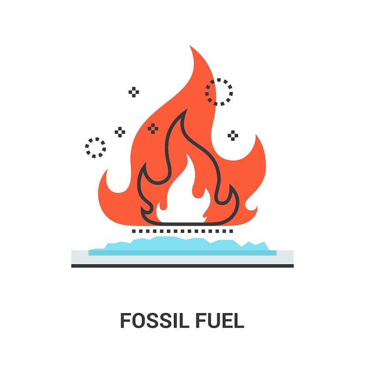 Vector concepto de combustible fósil