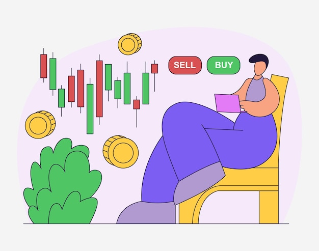 concepto de comercio e inversión empresarial en diseño plano moderno