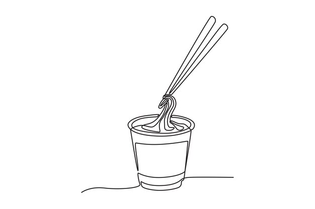 El concepto de comida rápida en el dibujo en línea