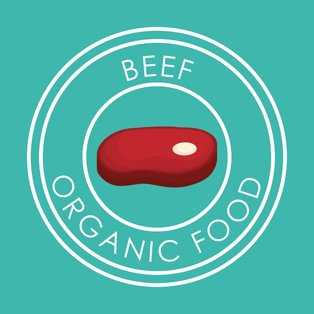 Concepto de comida sana y orgánica con diseño de icono