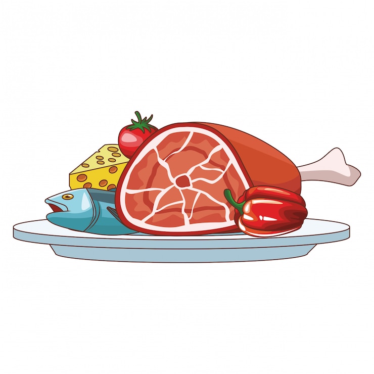 Vector concepto de la comida sana