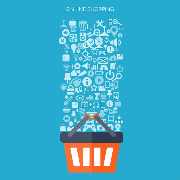 Concepto de compras por Internet comercio electrónico tienda en línea dinero web y pagos pago por clic