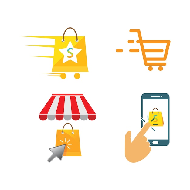 Concepto de compras en línea Ilustración vectorial