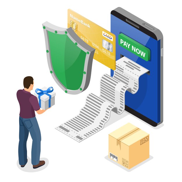 Concepto de compras en línea y pagos en línea